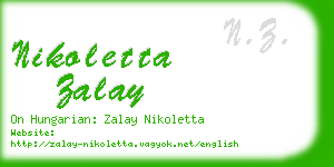 nikoletta zalay business card